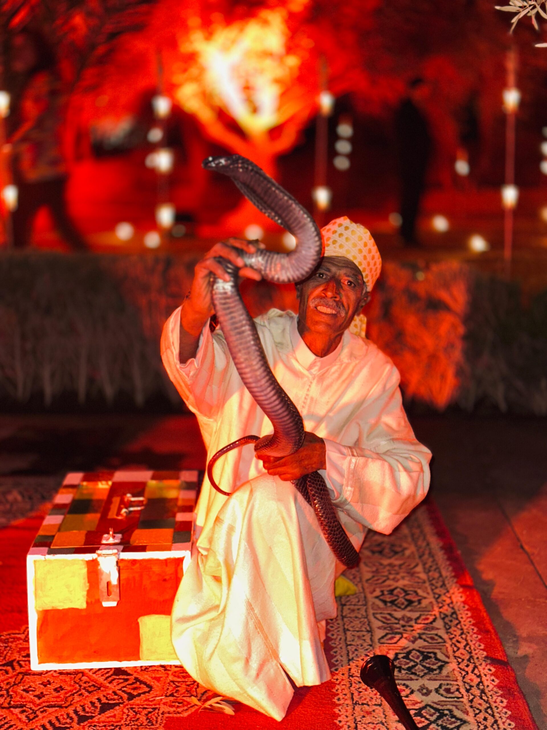 Performeur folklorique avec un serpent
